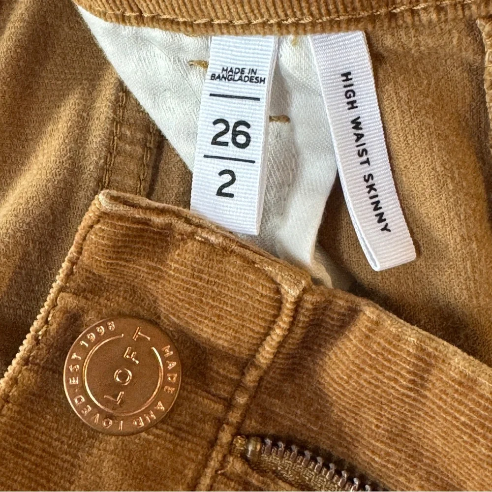 LOFT Corduroy High-Waist Skinny Pants (26/2) - Picture 6 of 15